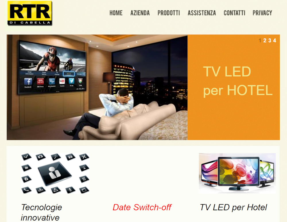 Azienda partner Samsung specializzata nella vendita e nel leasing di apparecchi televisivi e soluzioni cloud per hotel e strutture ricettive