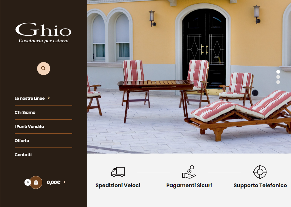E-commerce arredo esterno per alberghi, strutture ricettive e attività commerciali