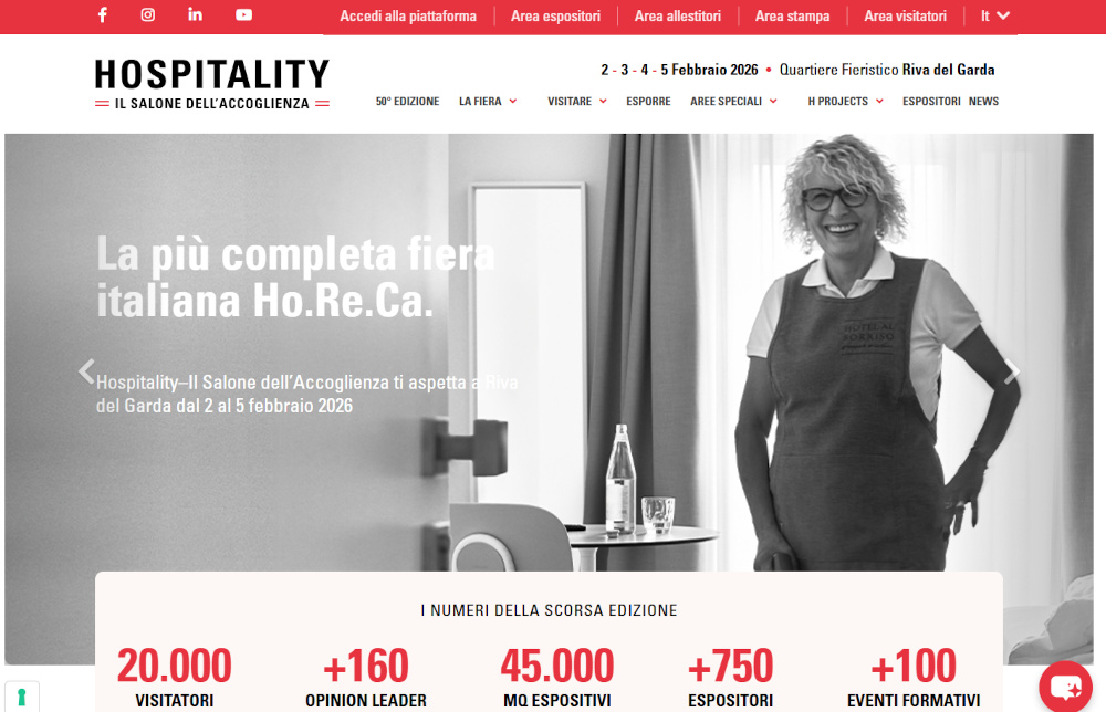 Vai al sito web di Hospitality - Il Salone dell'Accoglienza