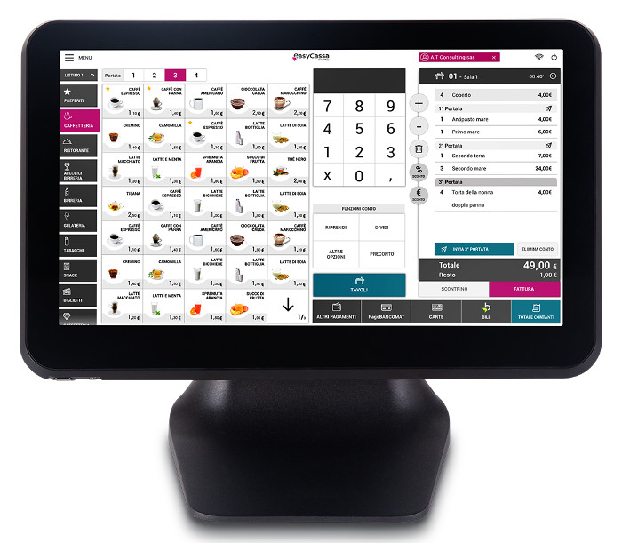 Registratore di cassa telematico in abbonamento: touch sceen, corrispettivi elettronici e semplificazione burocratica in ristoranti e attività ricettive
